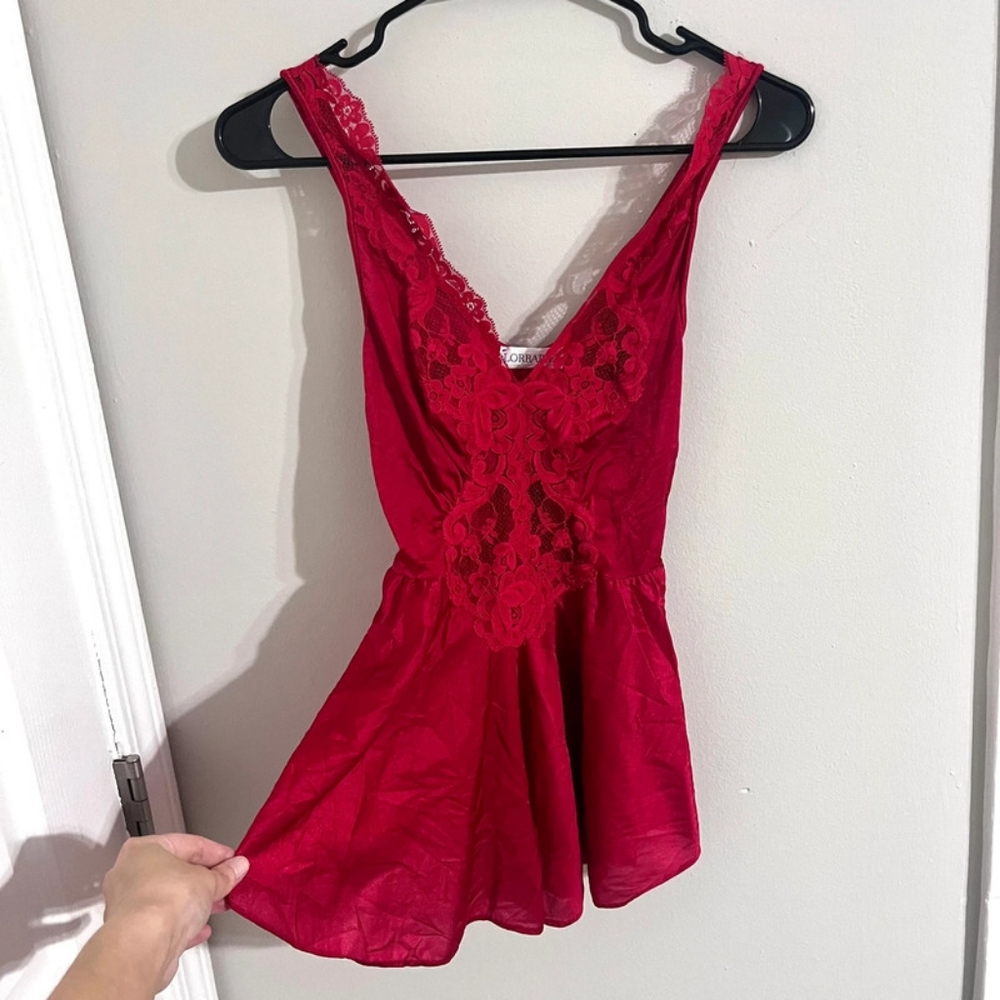 Red Lace Sleeveless Romper